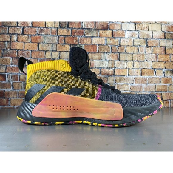 Adidas Dame 5 Core Black Shock Pink Asia Tour Sneakers (EF9367) Men's Size 11.5 - Picture 1 of 8